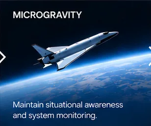 Spaceplane in orbit above Earth